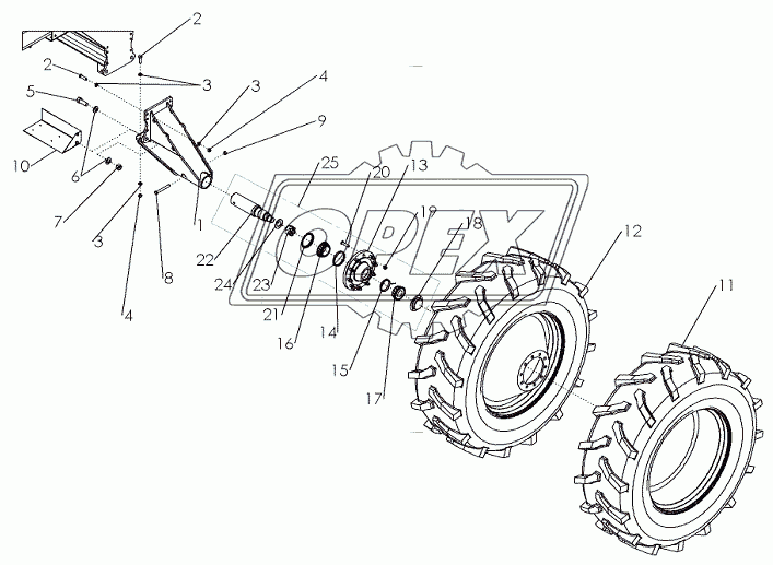 ASSY - AXLE HUB AND SPINDLE