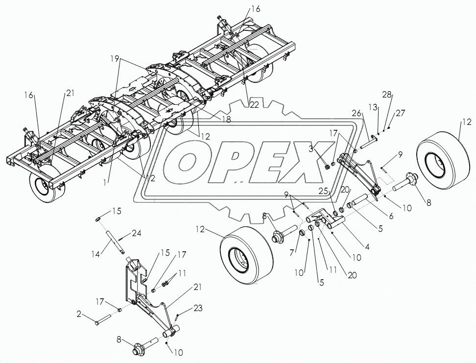 LIFT WHEEL ASSEMBLY 30'