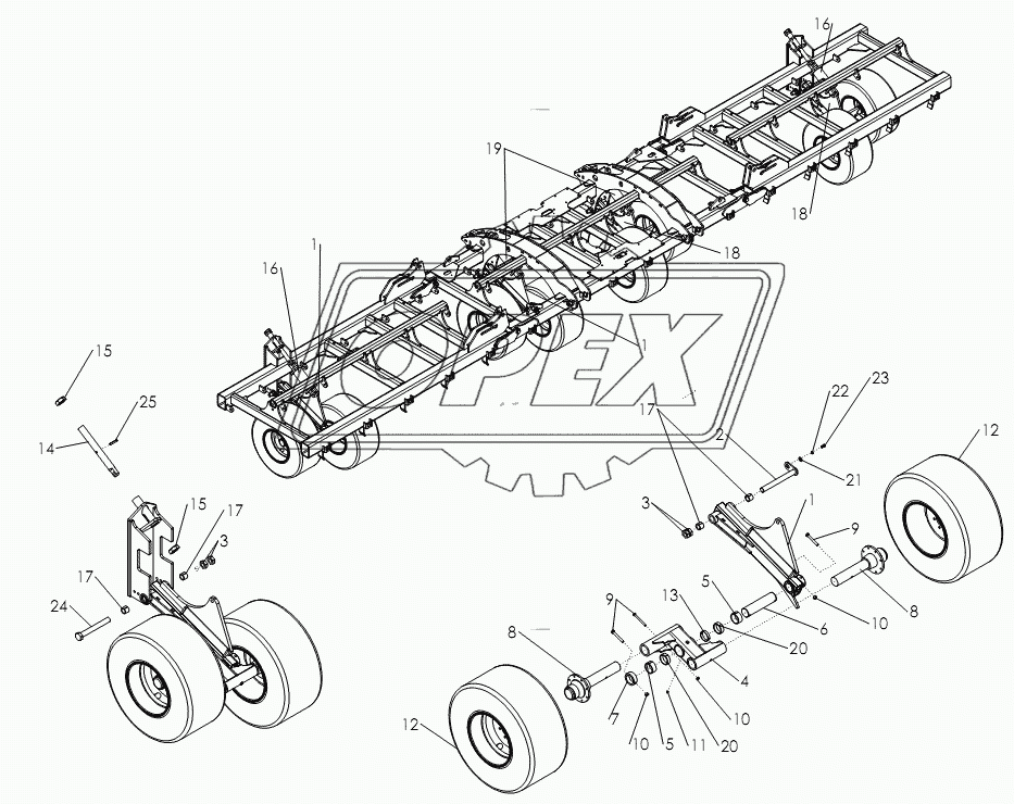 LIFT WHEEL ASSEMBLY 40'