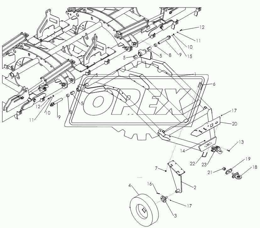 FLOATING REAR HITCH ASSEMBLY