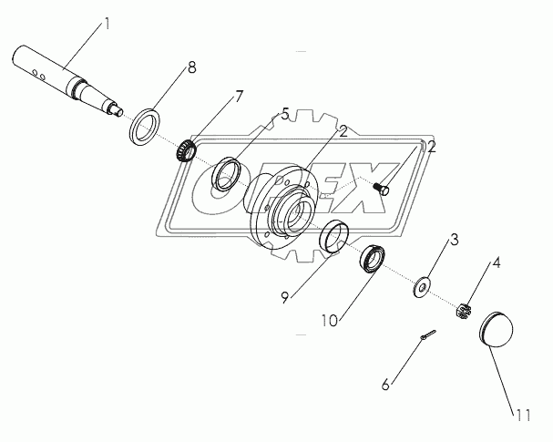 HUB AND SPINDLE ASSEMBLY №52116