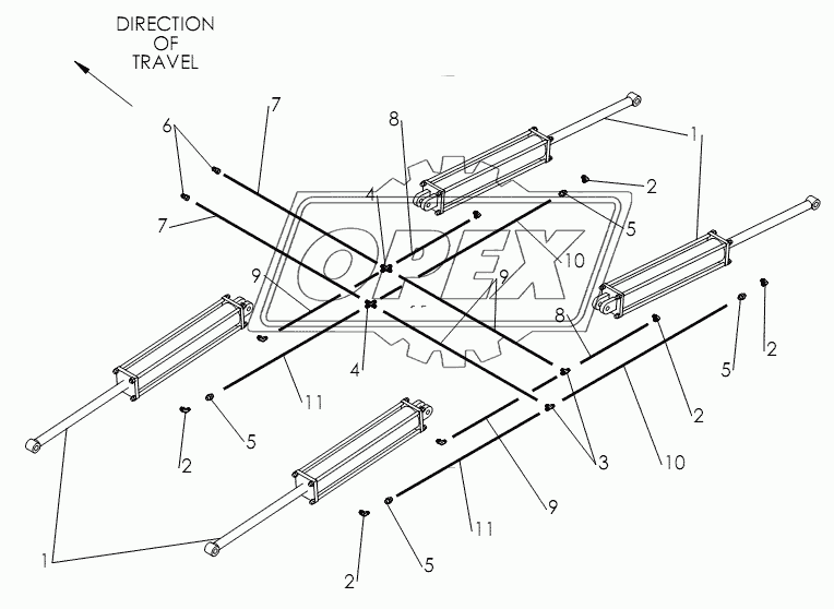 WING LIFT HYDRAULICS-FLOATING REAR HITCH