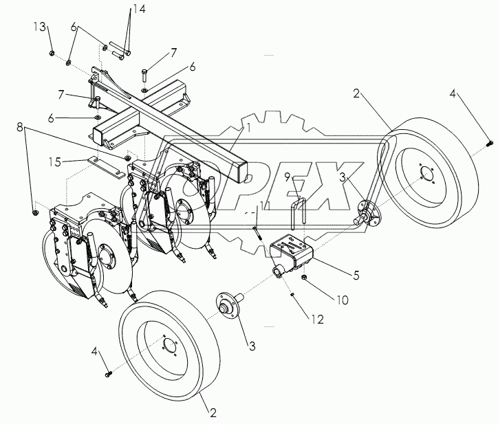 REAR TOOLBAR ASSEMBLY №35134 AND №35135