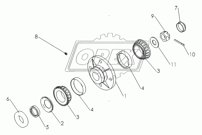 HUB ASSEMBLY №34574