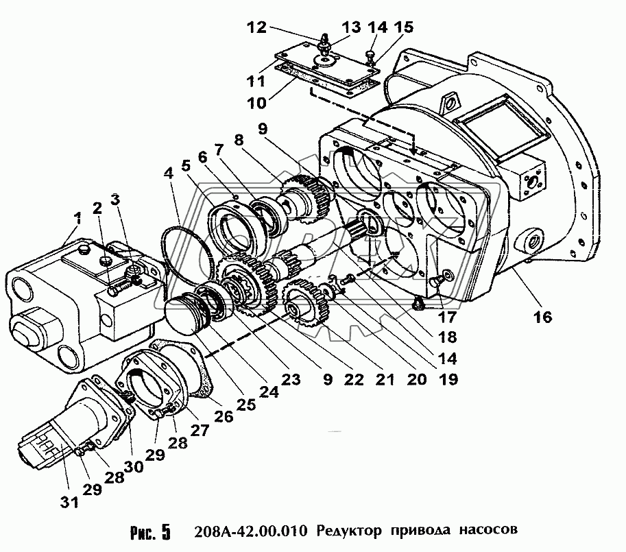 Редуктор привода насосов 1