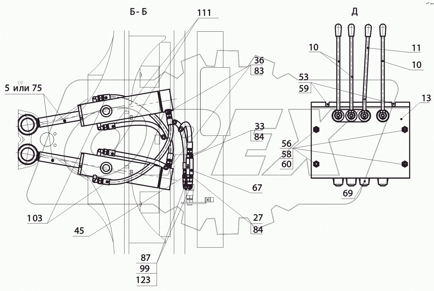 Гидросистема 208В.70.13.000