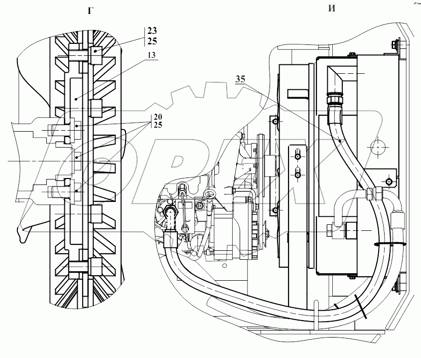 Система охлаждения 211Е.13.00.000