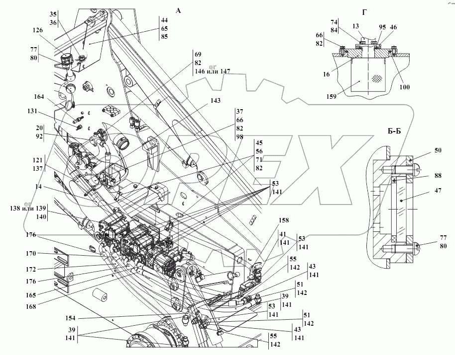 Гидросистема хода 211Е.48.01.000