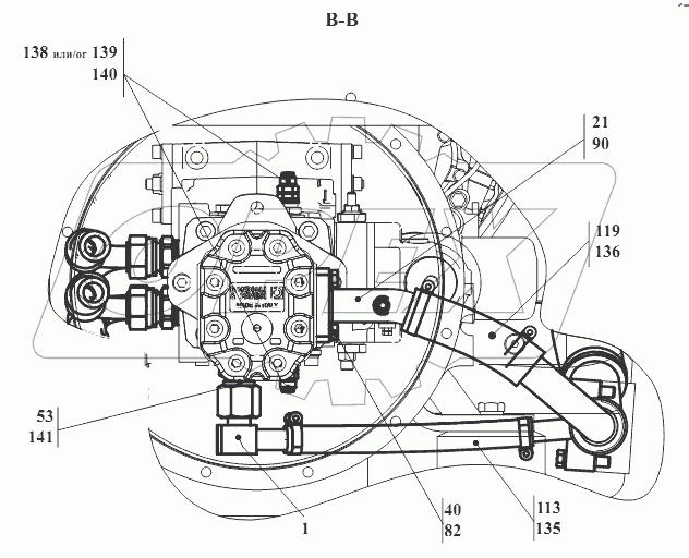 Гидросистема хода 211Е.48.01.000