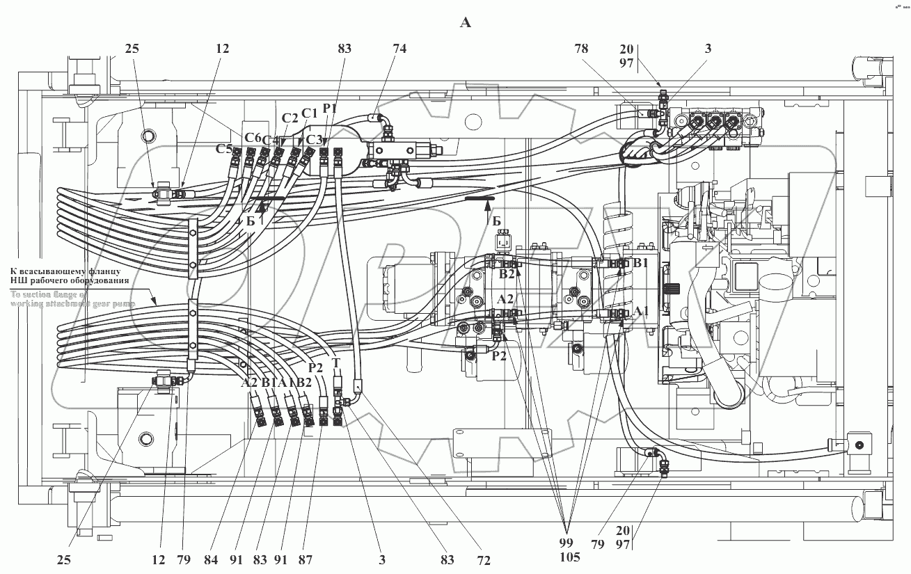 Гидросистема управления 211Е3А.47.10.000