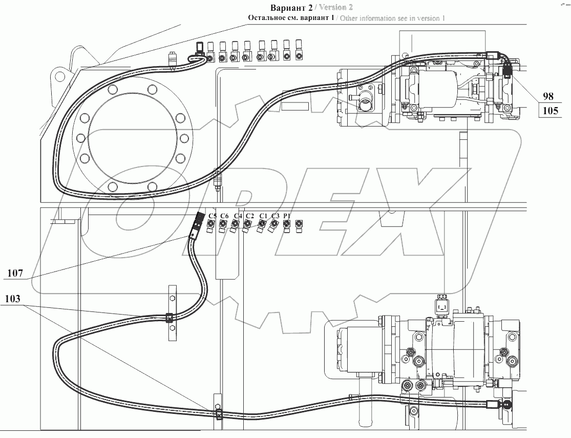 Гидросистема управления 211Е3А.47.10.000