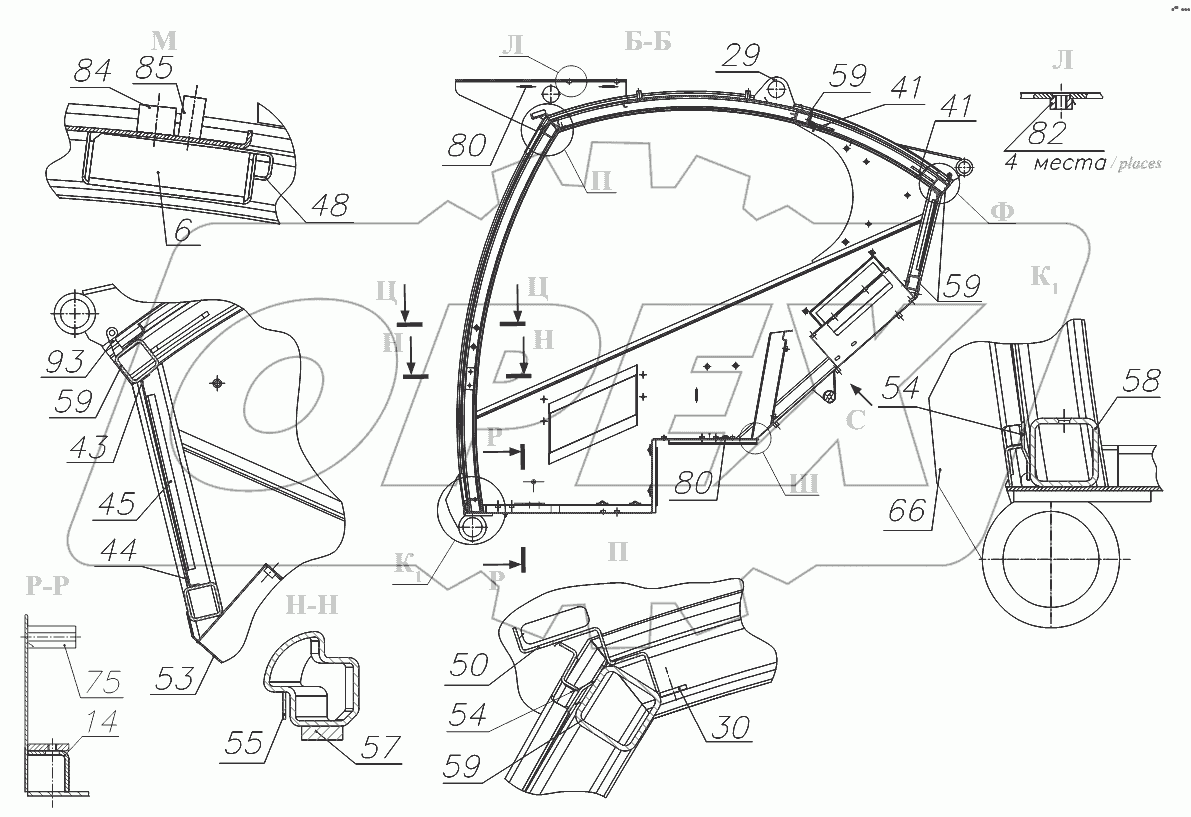 Каркас 211М.50.01.000-Б