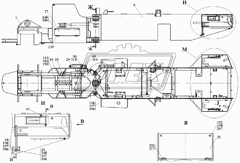 Рама 2551.01.00.000-Б 1