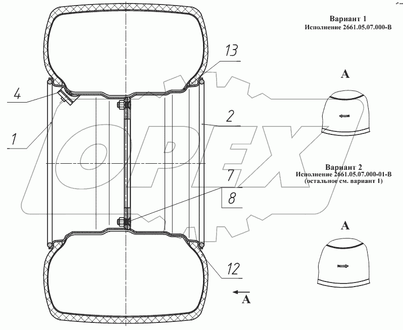 Колесо 2661.05.07.000-В
