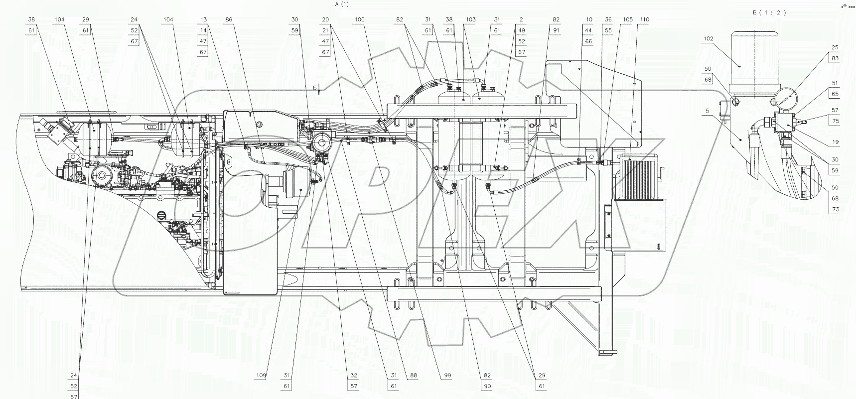  Пневмосистема 2831.33.00.000