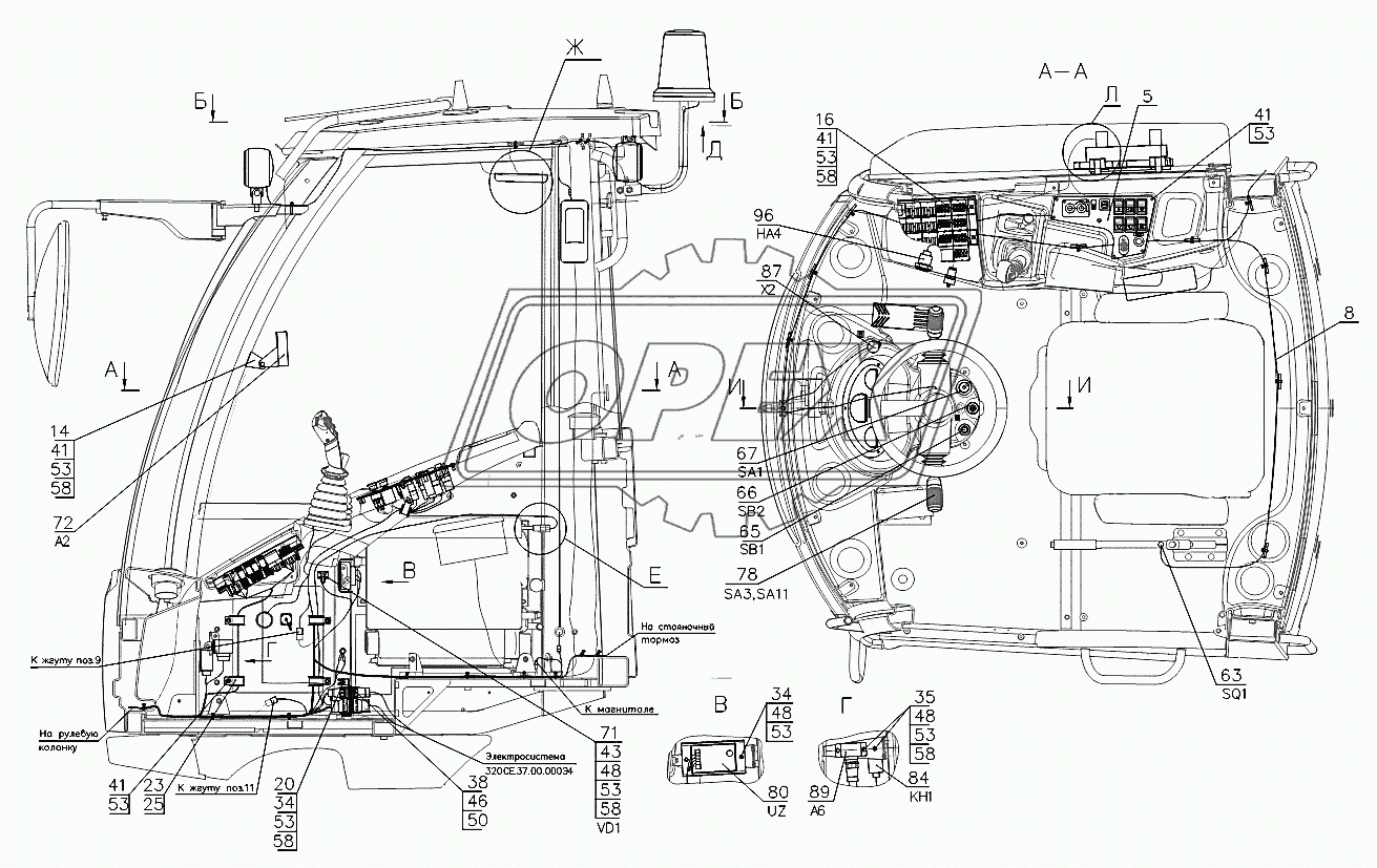 320СЕ.38.00.000 Электросистема кабины 1