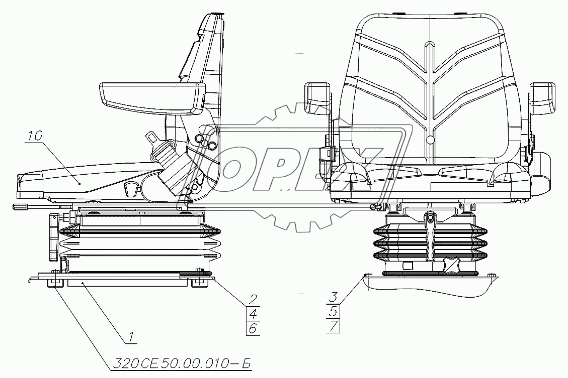 320СЕ.68.00.000-Б Установка сиденья
