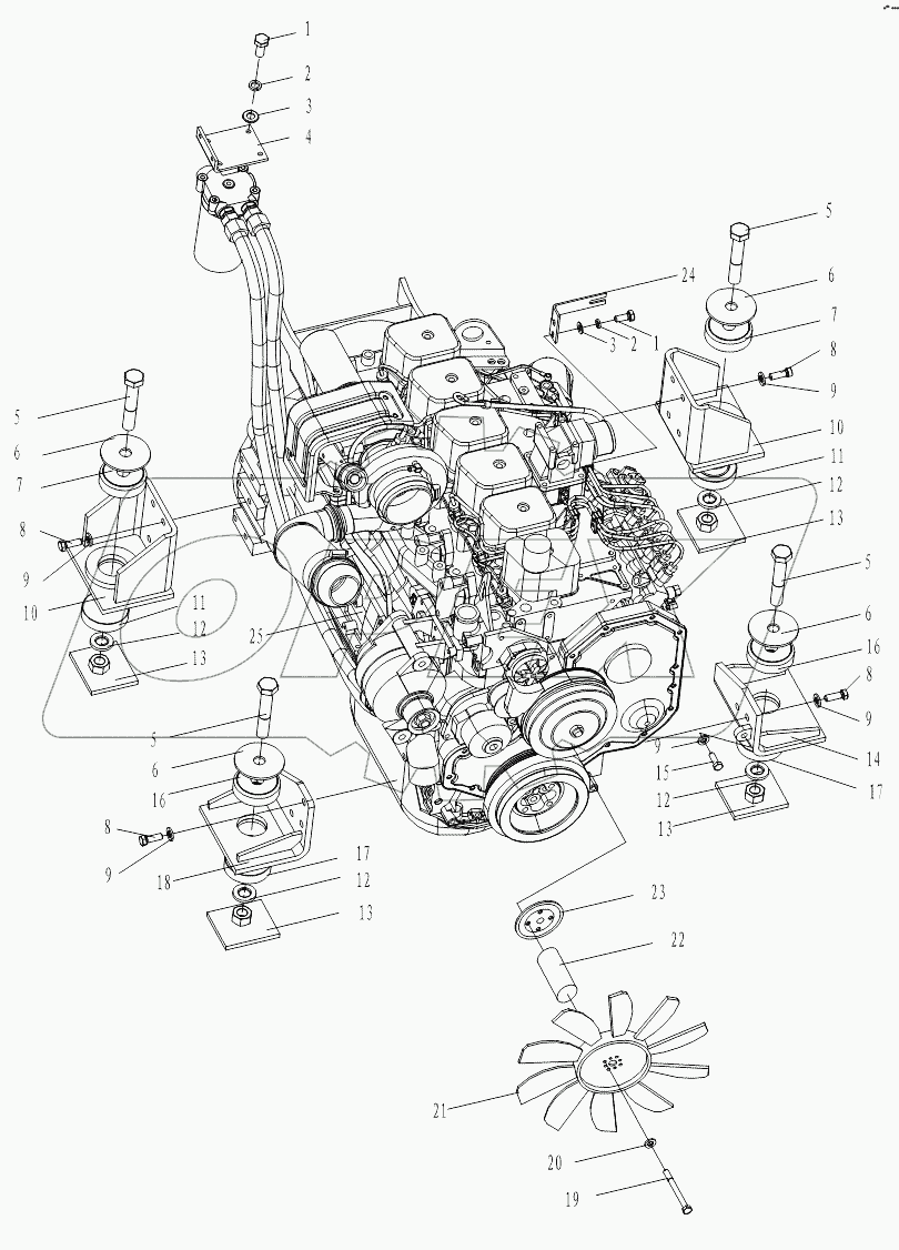 Установка двигателя