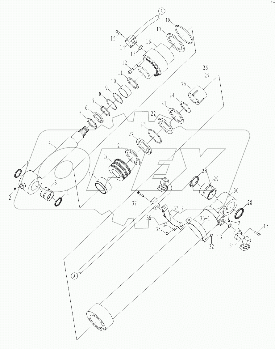 Цилиндр ковшовый W-17-00053