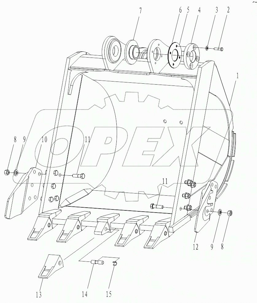 Ковш в сборе