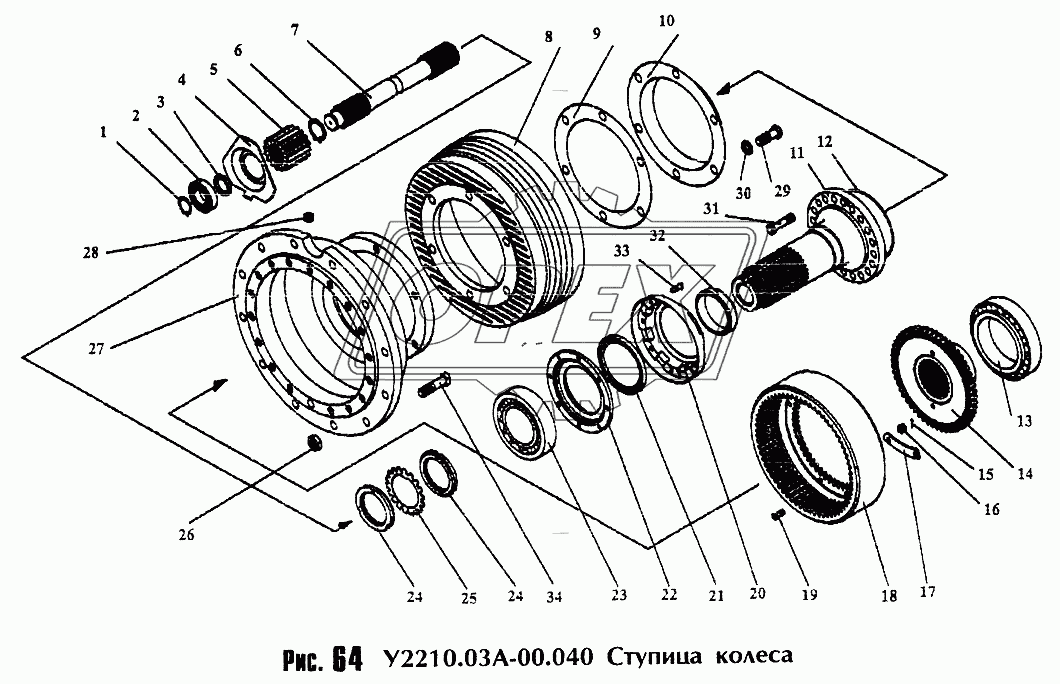 Ступица колеса У2210.03А-00.040