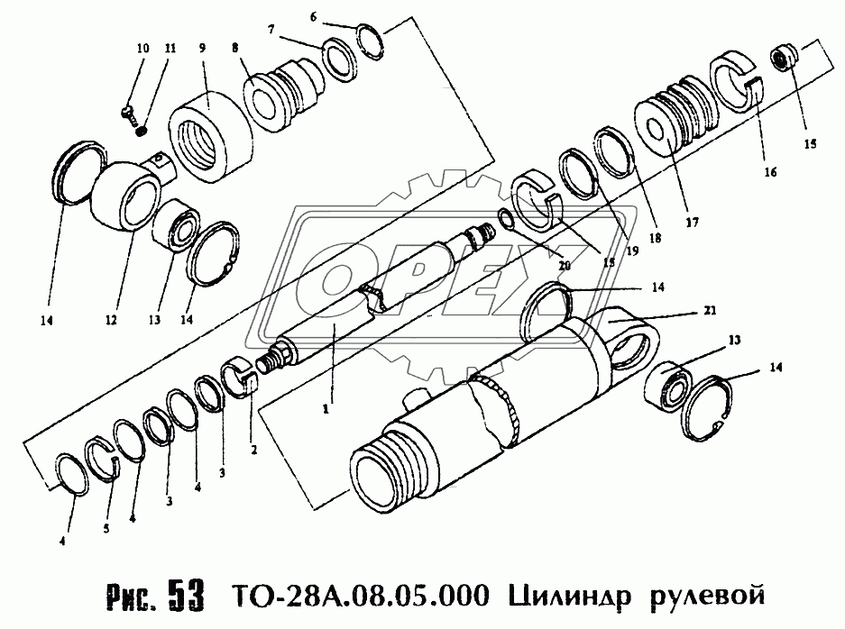 Цилиндр рулевой ТО-28А.08.05.000