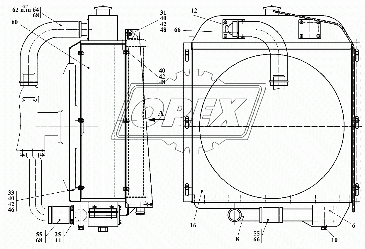Установка радиаторов ТО-28А.02.14.000Т 1
