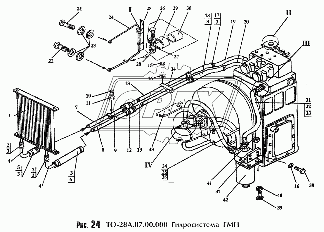 Гидросистема ГМП ТО-28А.07.00.000 1