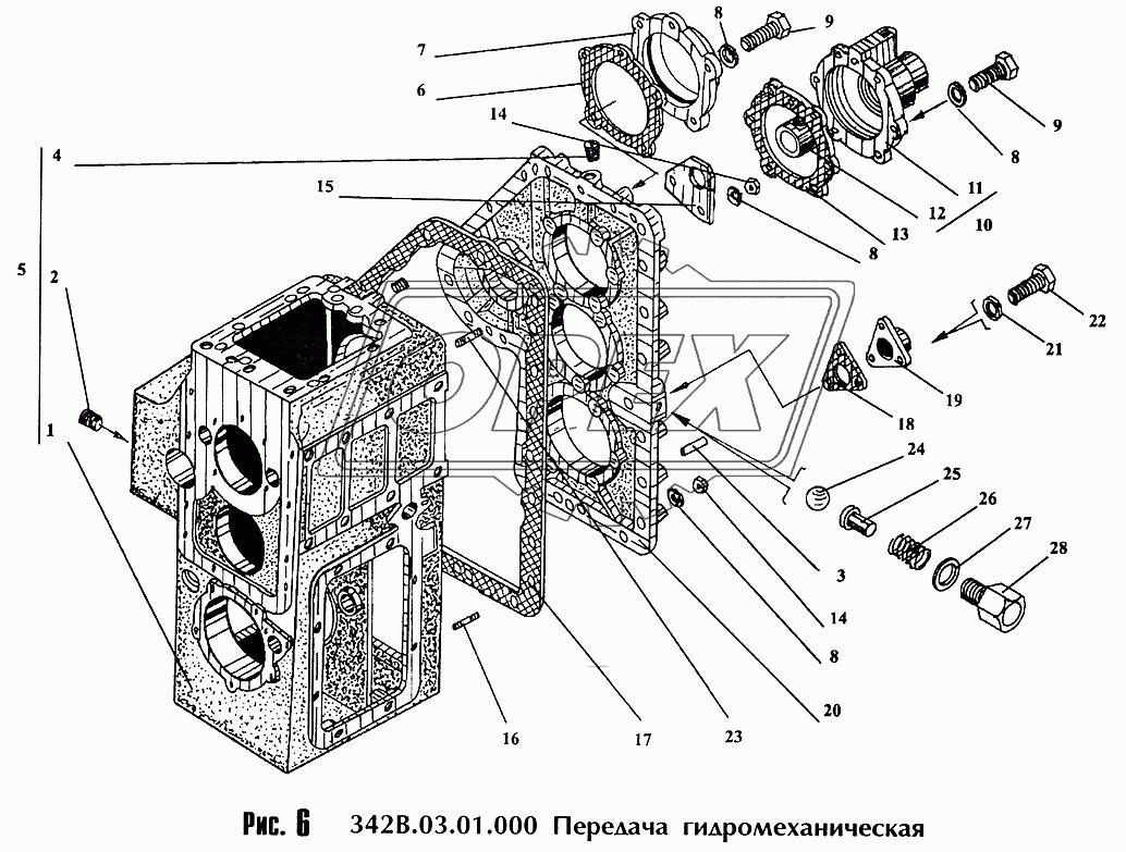 Передача гидромеханическая 342В.03.01.000 1