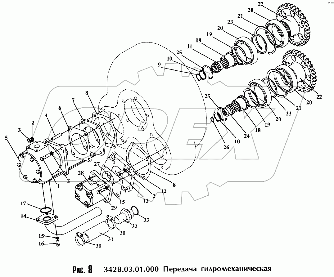 Передача гидромеханическая 342В.03.01.000