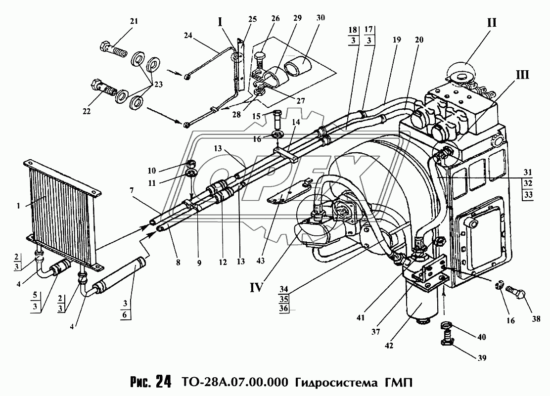 Гидросистема ГМП ТО-28А.07.00.000 1