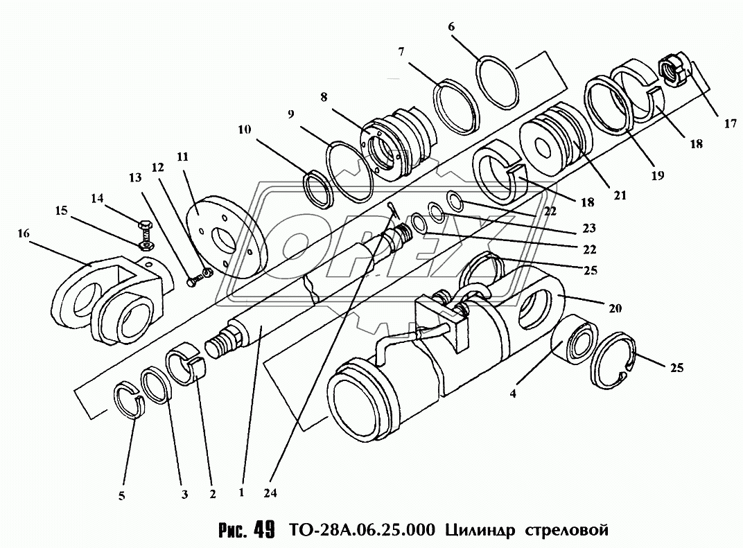 Цилиндр стреловой ТО-28А.06.25.000