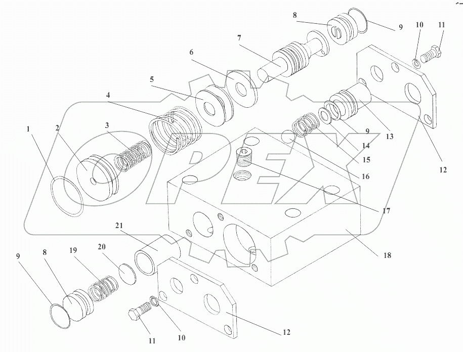 У35.615-12.140 Блок клапанов