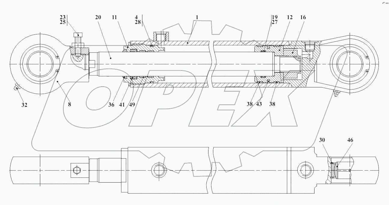 Гидроцилиндр 333В.34.29.000-А