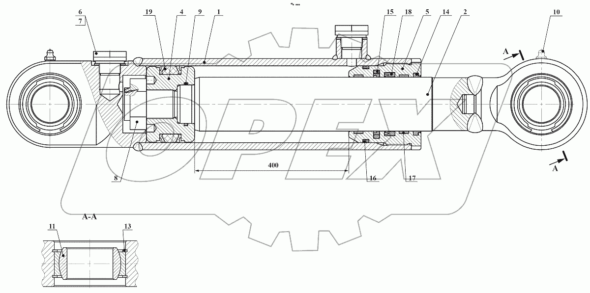 КГЦ 632-02.80-56-400 Гидроцилиндр