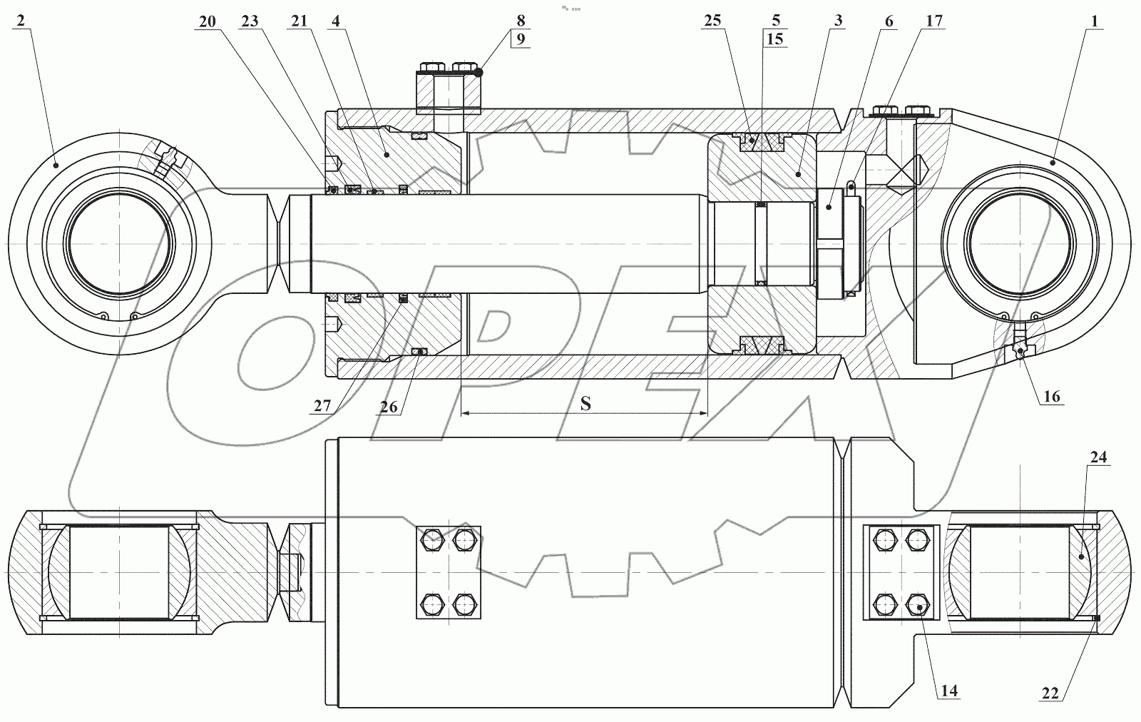  КГЦ635.180-80-S Гидроцилиндр