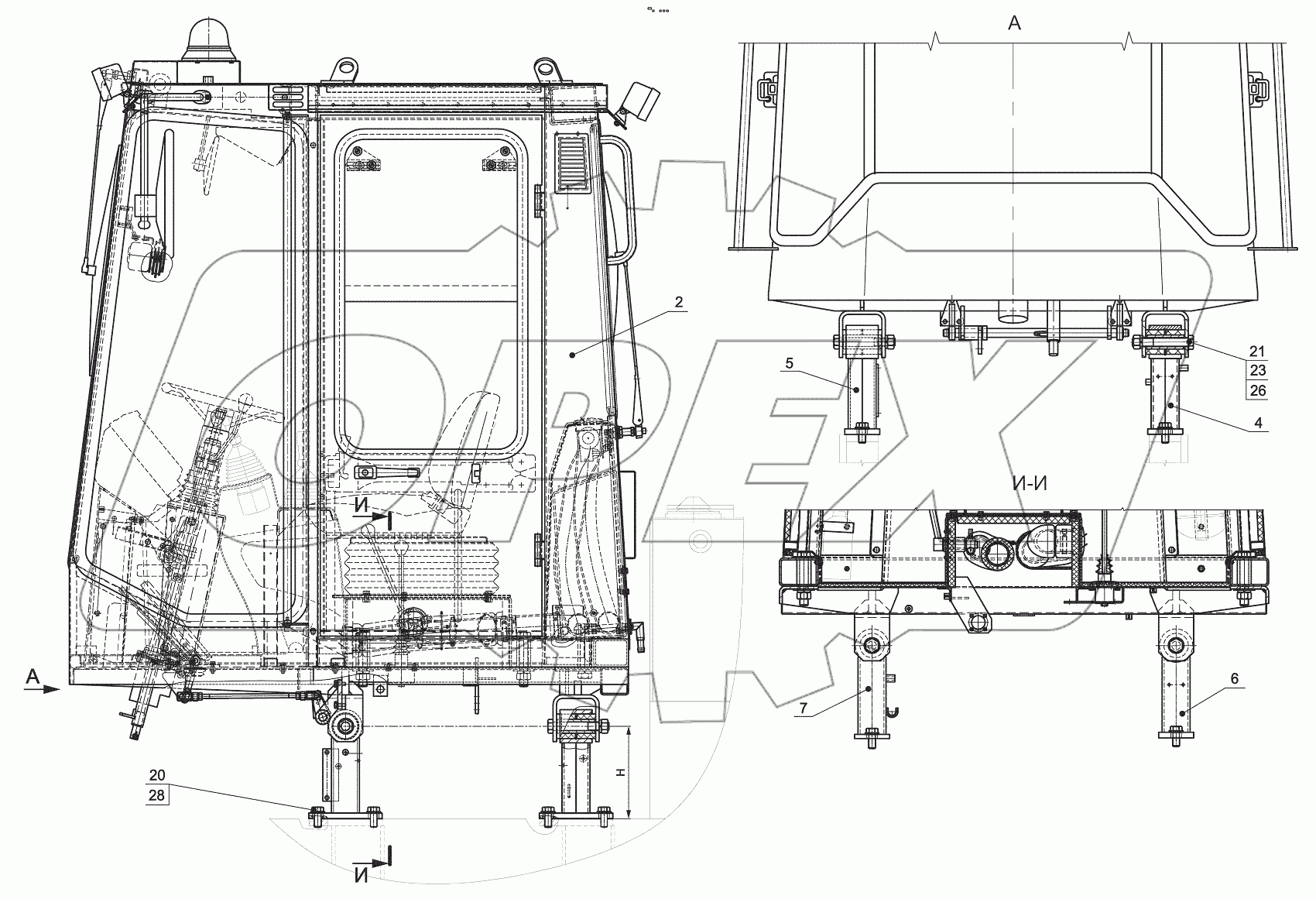  352С.50.00.000 Установка кабины