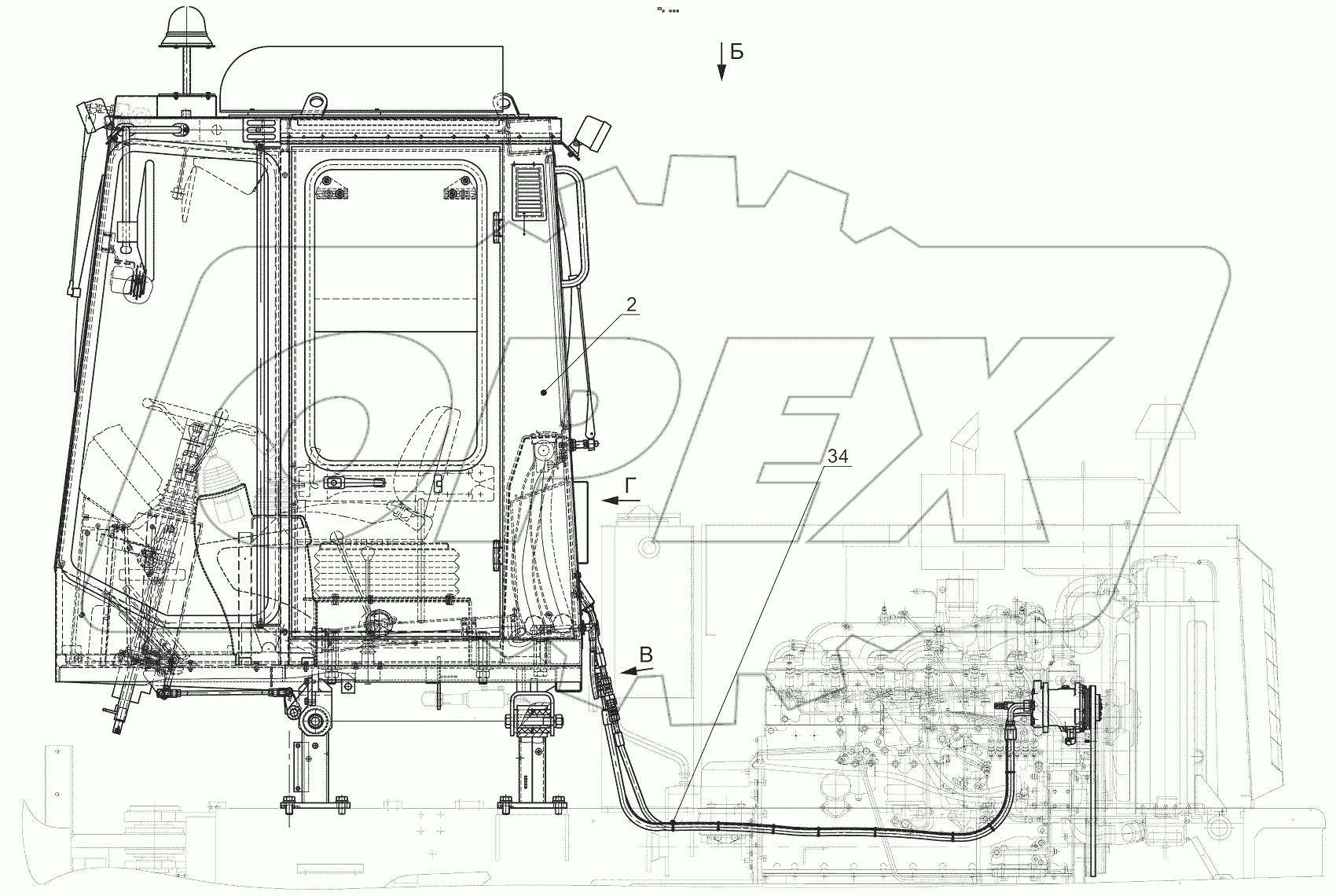  352С.50.00.000 Установка кабины