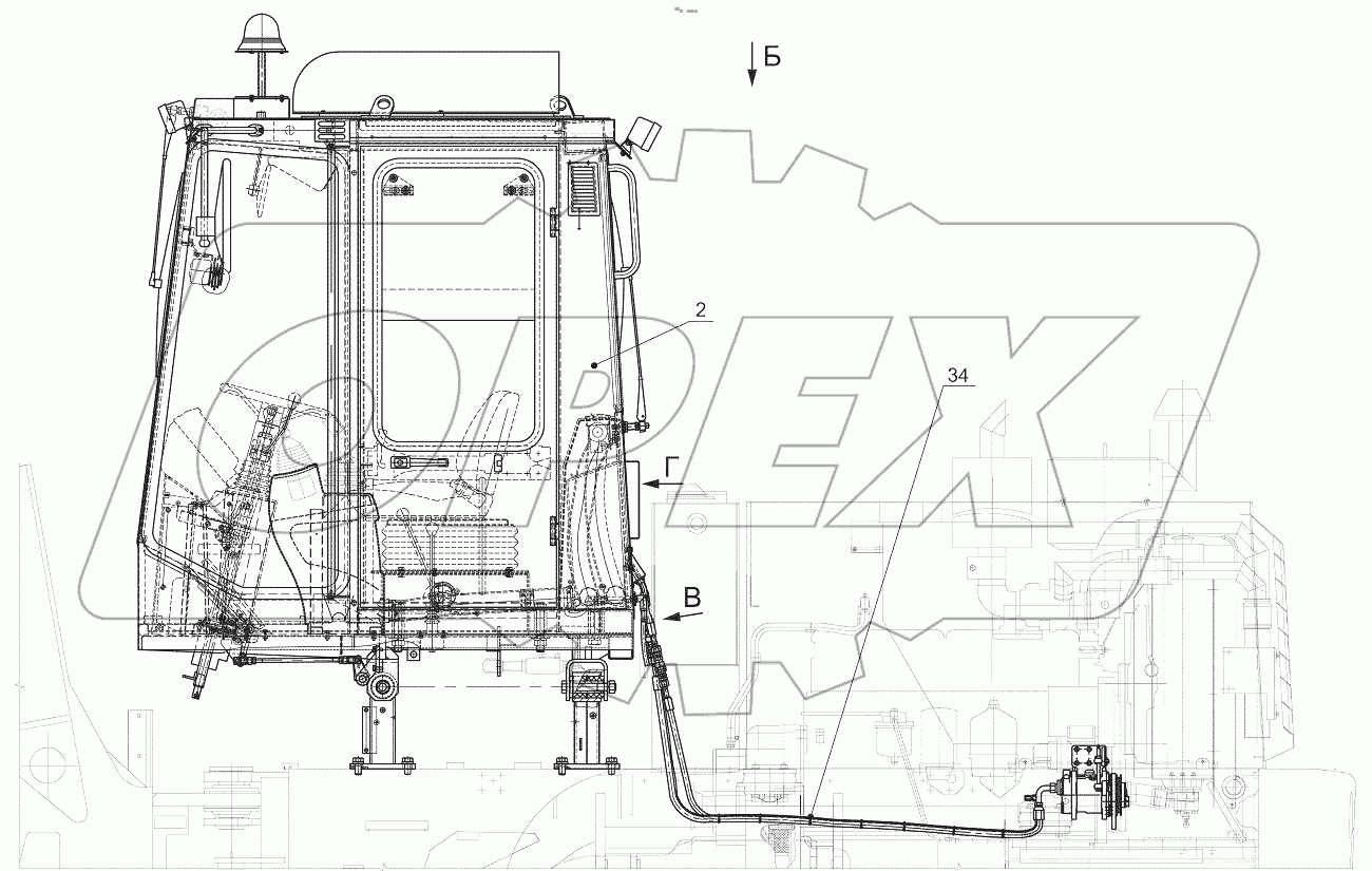  352С.50.00.000 Установка кабины