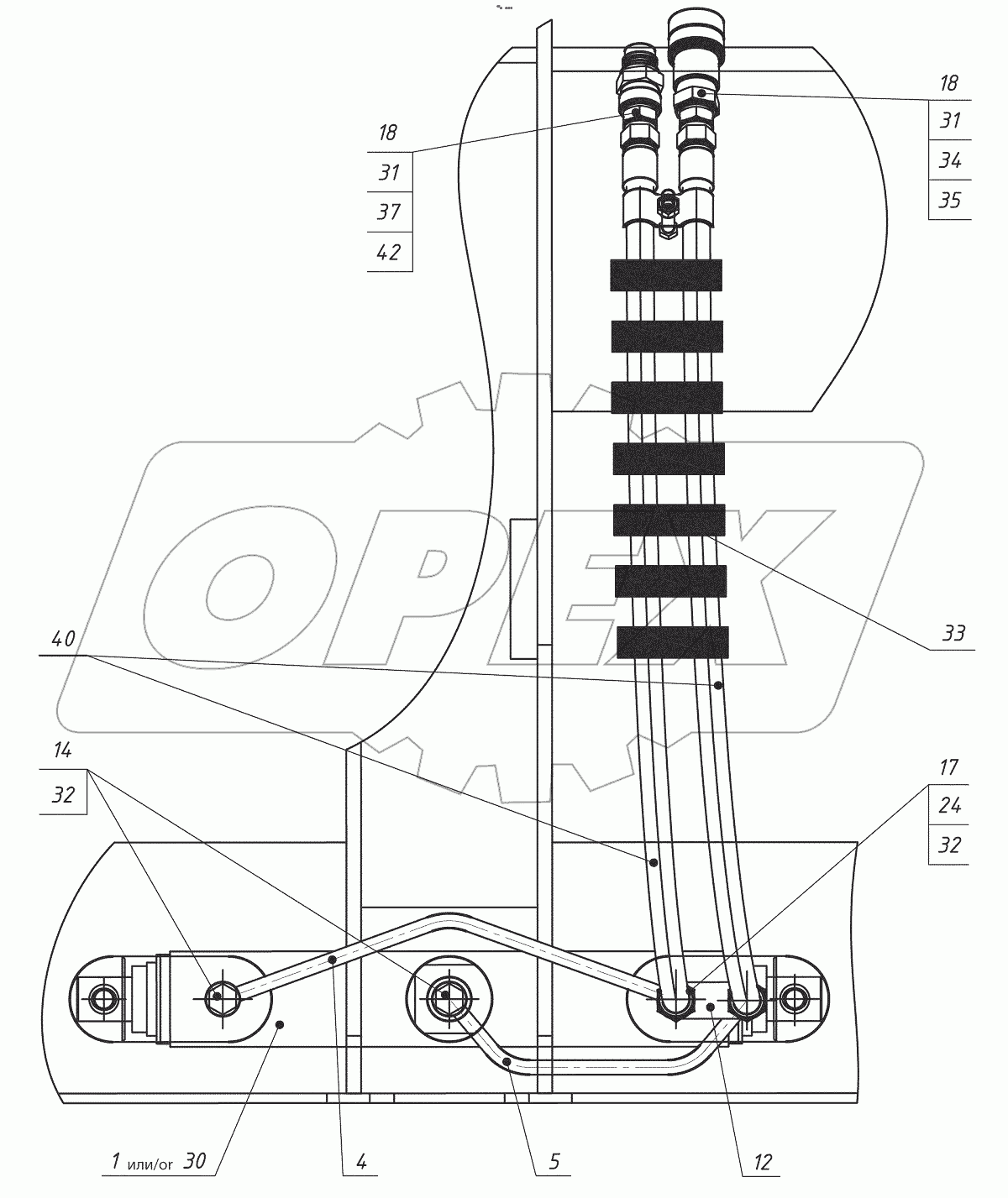  ТО-28.50.04.000 Гидросистема адаптера