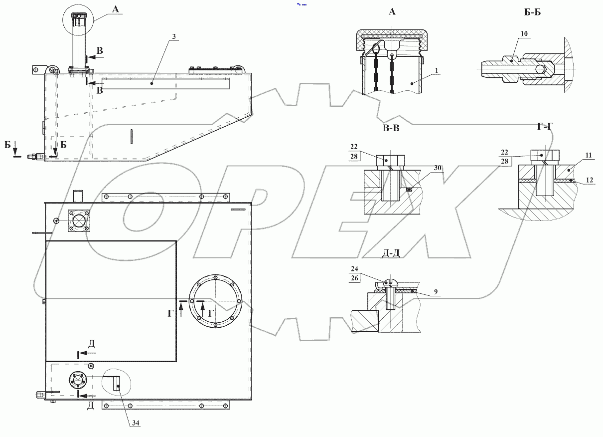  ТО-28А.02.19.000 Бак топливный