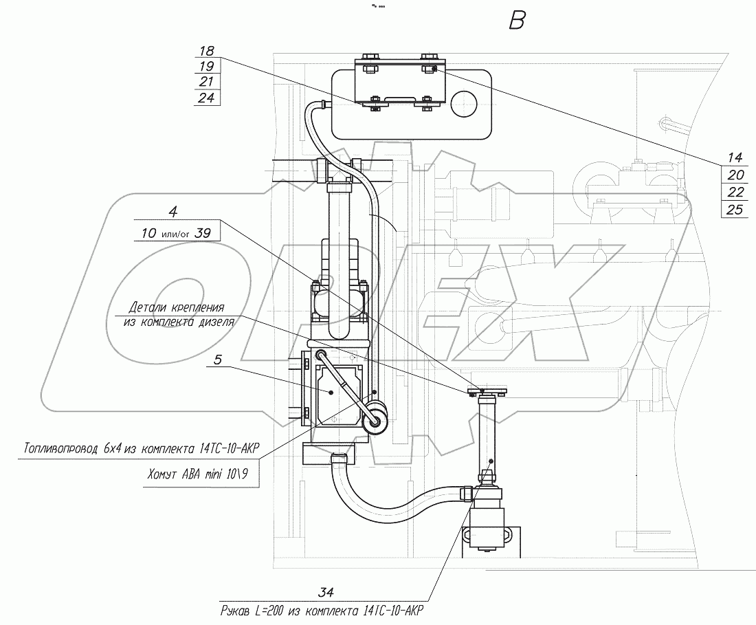  352С.10.15.005 Установка подогревателя предпускового