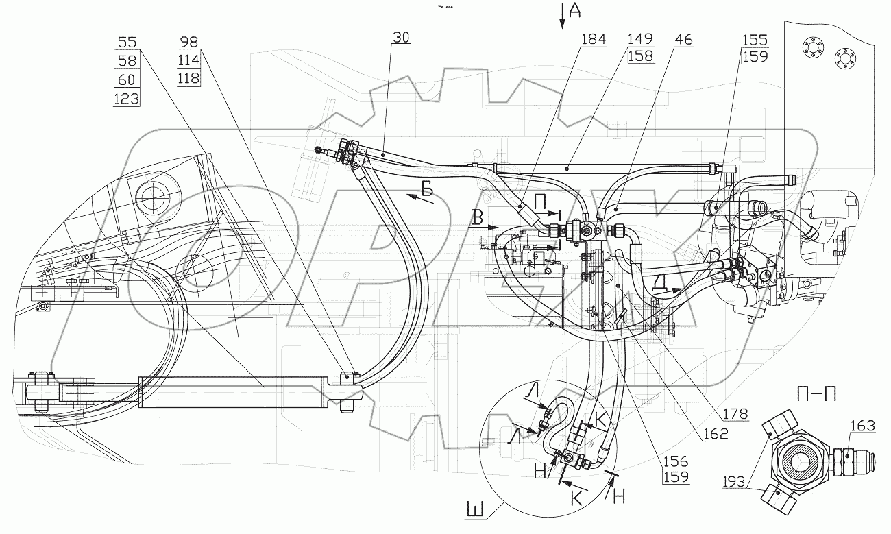  352.34.07.000 Гидросистема рулевого управления