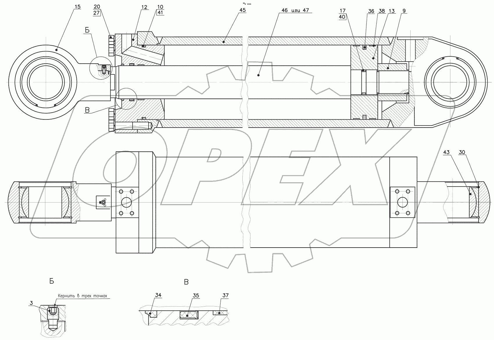  350С.46.14.000 Гидроцилиндр ковша