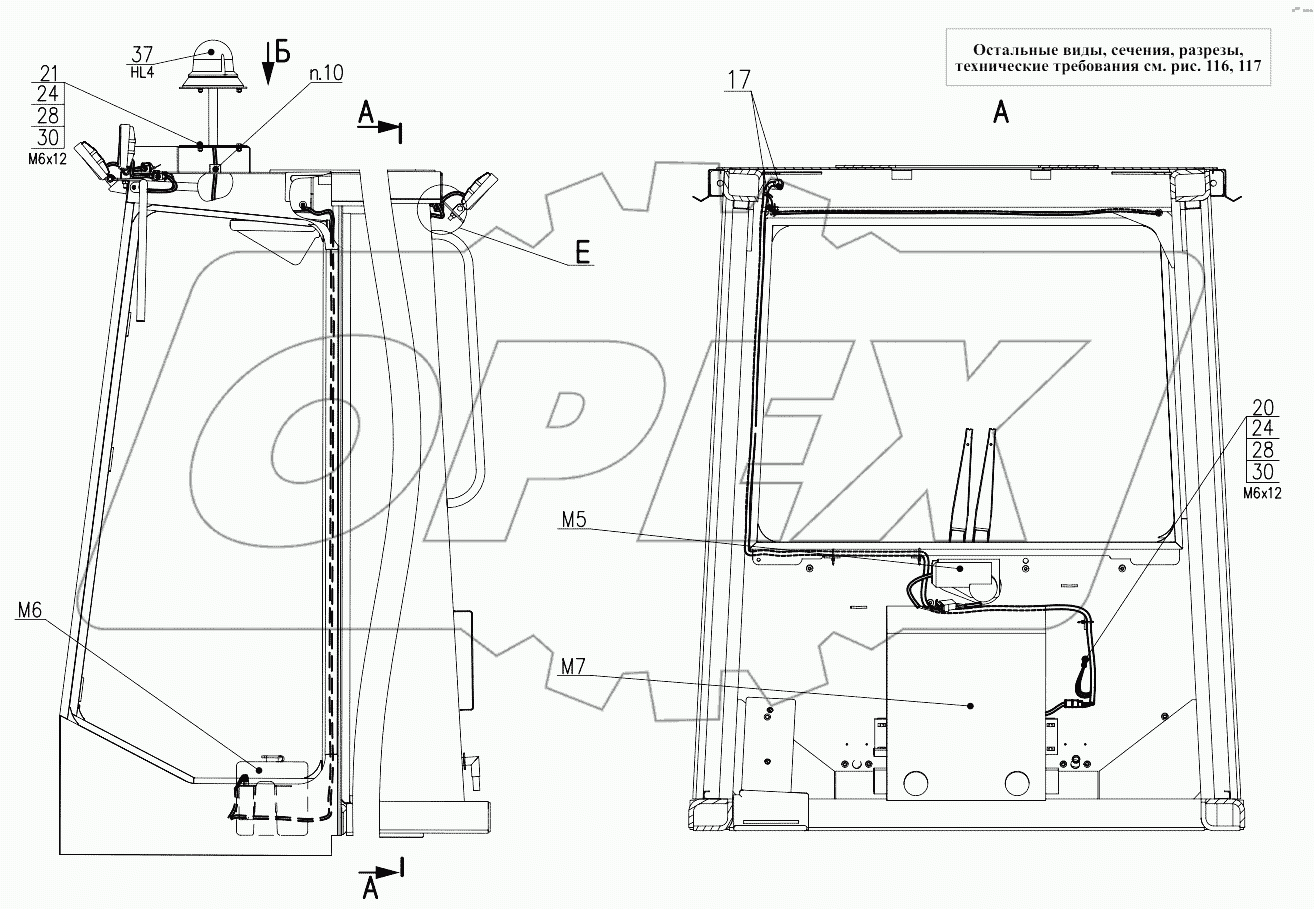 Электросистема кабины 352СА.38.01.000