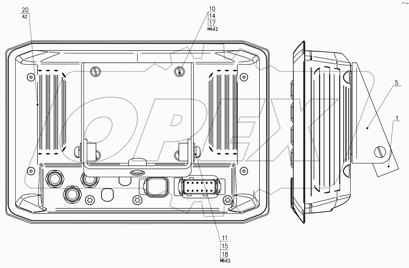 Установка дисплея 352СА.38.02.500