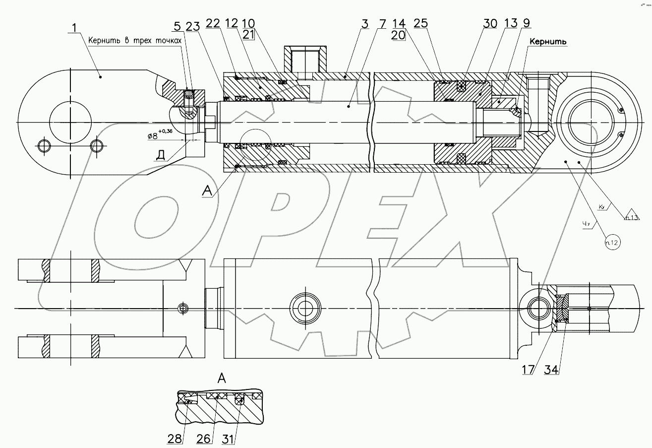 Гидроцилиндр 352СА.34.07.100