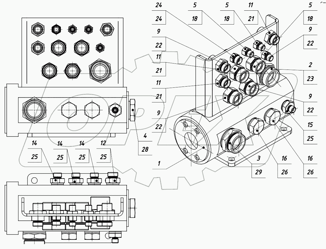 Коллектор 352СА.46.00.060