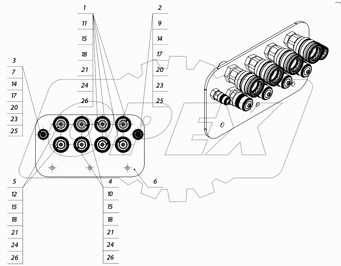 Пластина переходная 352СА.46.00.110
