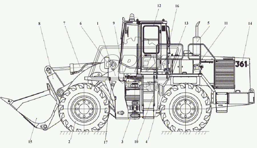 361-00.00.000 Погрузчик фронтальный одноковшовый